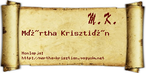 Mártha Krisztián névjegykártya