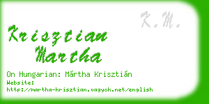 krisztian martha business card