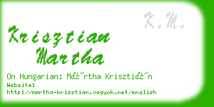 krisztian martha business card